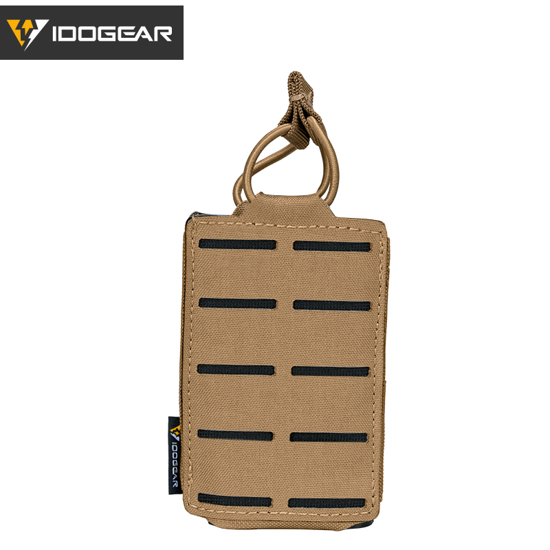 IDOGEAR Tactical LSR 556 Mag Pouch Single Mag Carrier MOLLE Pouch Laser Cut Tool Bags 3566