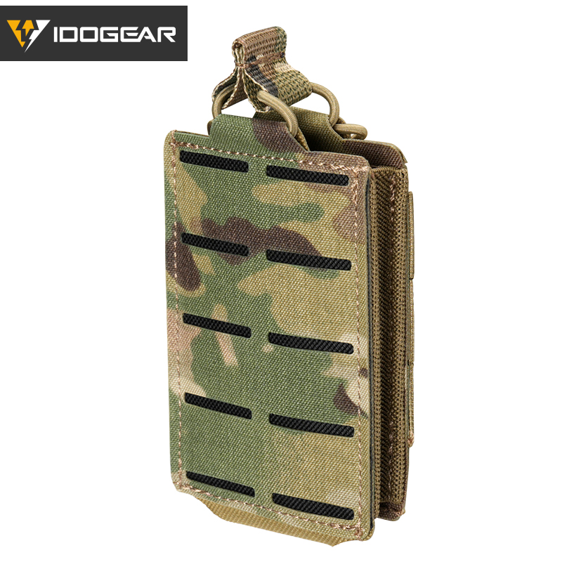IDOGEAR Single Storage Pouch Laser Cut MOLLE Quick Access Holder for Outdoor EDC 3566
