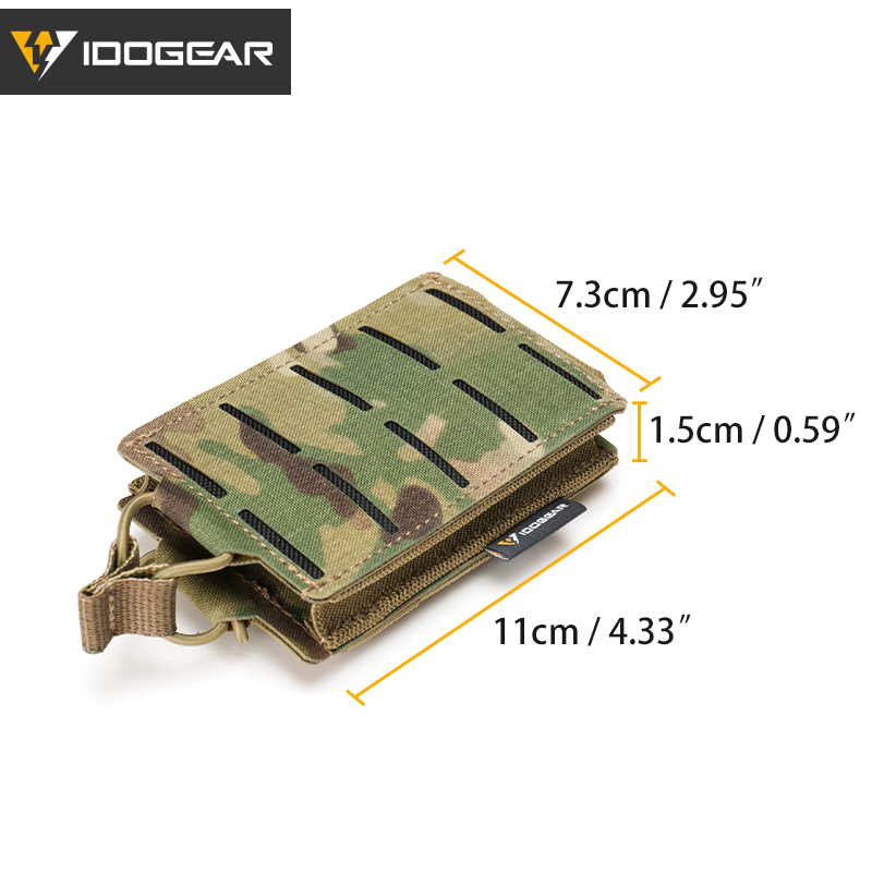 IDOGEAR Single Storage Pouch Laser Cut MOLLE Quick Access Holder for Outdoor EDC 3566