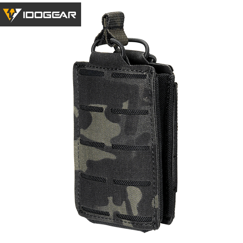 IDOGEAR Single Storage Pouch Laser Cut MOLLE Quick Access Holder for Outdoor EDC 3566