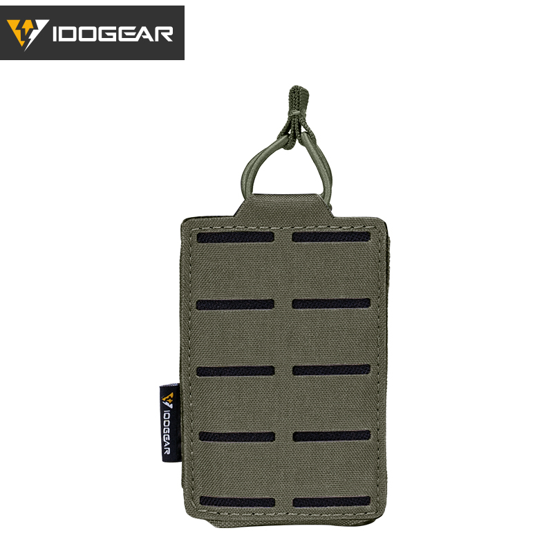IDOGEAR Tactical LSR 556 Mag Pouch Single Mag Carrier MOLLE Pouch Laser Cut Tool Bags 3566