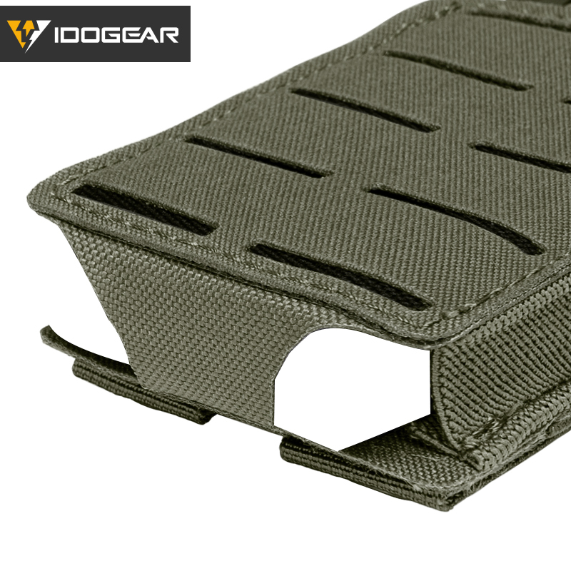 IDOGEAR Tactical LSR 556 Mag Pouch Single Mag Carrier MOLLE Pouch Laser Cut Tool Bags 3566
