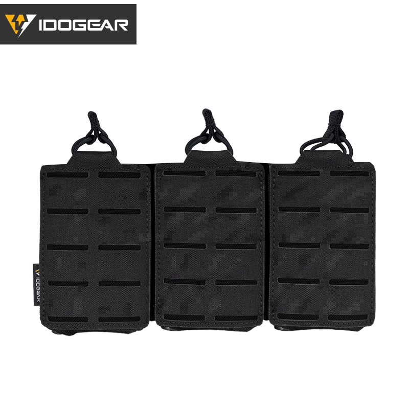 IDOGEAR Tactical LSR 556 Mag Pouch Triple Mag Carrier MOLLE Pouch Lase