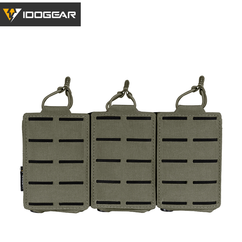 IDOGEAR Tactical LSR 556 Mag Pouch Triple Mag Carrier MOLLE Pouch Laser Cut 3567