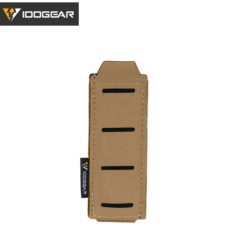 IDOGEAR Tactical LSR 9mm Mag Pouch Single Mag Carrier MOLLE Pouch Laser Cut 3568
