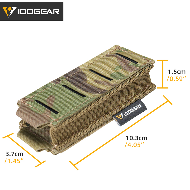 IDOGEAR Single Utility Storage Pouch Laser Cut MOLLE Gear Holder for Outdoor 3568