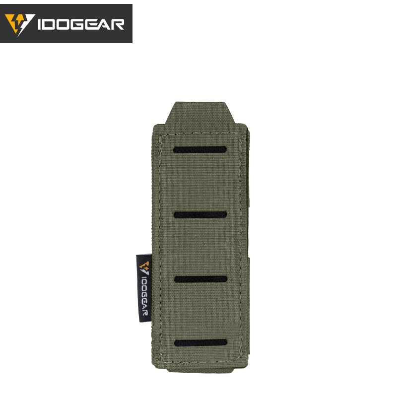 IDOGEAR Tactical LSR 9mm Mag Pouch Single Mag Carrier MOLLE Pouch Laser Cut 3568