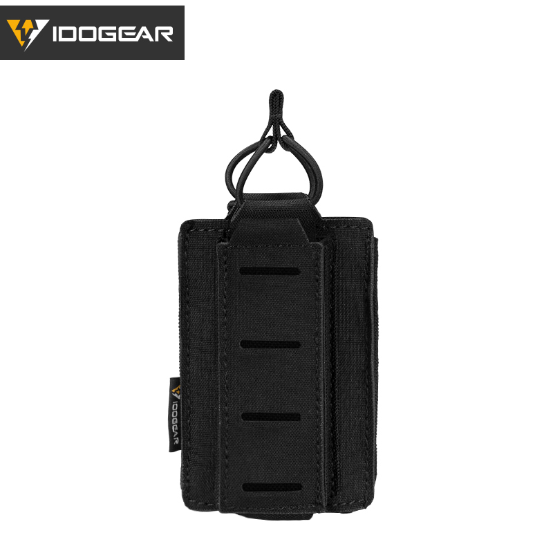 IDOGEAR Tactical LSR 9mm 5.56 Mag Pouch Double Mag Carrier MOLLE Pouch Laser Cut 3569