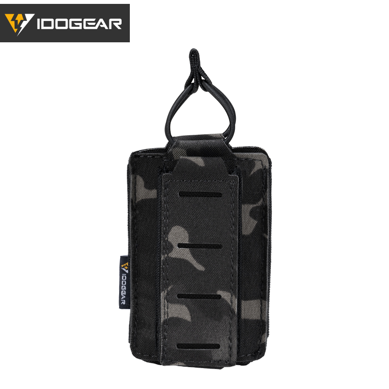 IDOGEAR Tactical LSR 9mm 5.56 Mag Pouch Double Mag Carrier MOLLE Pouch Laser Cut 3569