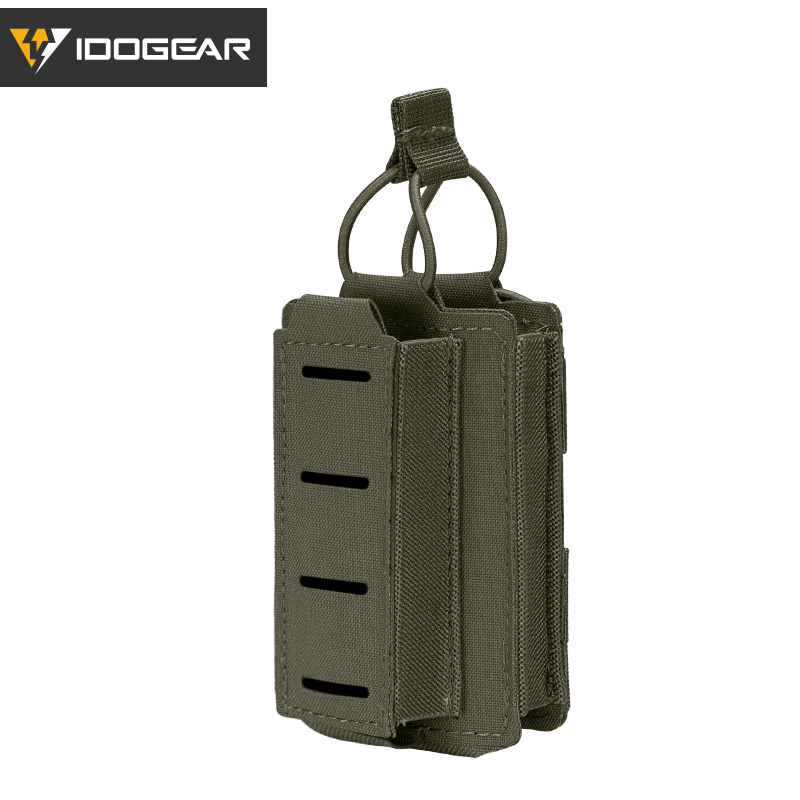 IDOGEAR Tactical LSR 9mm 5.56 Mag Pouch Double Mag Carrier MOLLE Pouch Laser Cut 3569