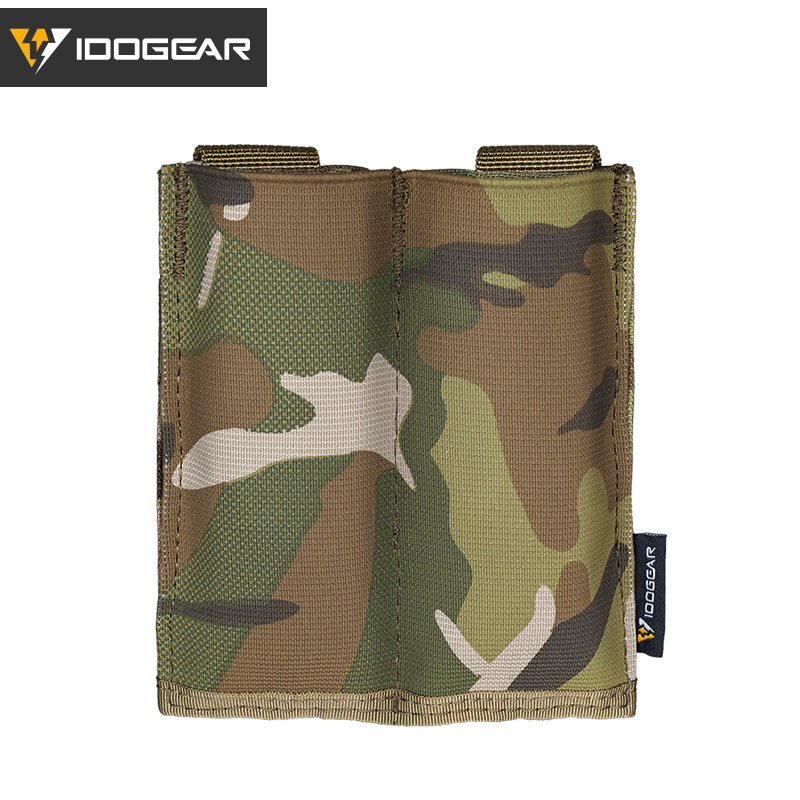 IDOGEAR Tactical Double Open Top Mag Pouch 9mm Fast Draw MOLLE Mag Carrier Carrier 3572