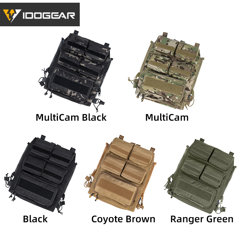 IDOGEAR Tactical Pouch Bag Zip On Panel W/ Mag Pouch for AVS JPC2.0 CPC Vest 3573