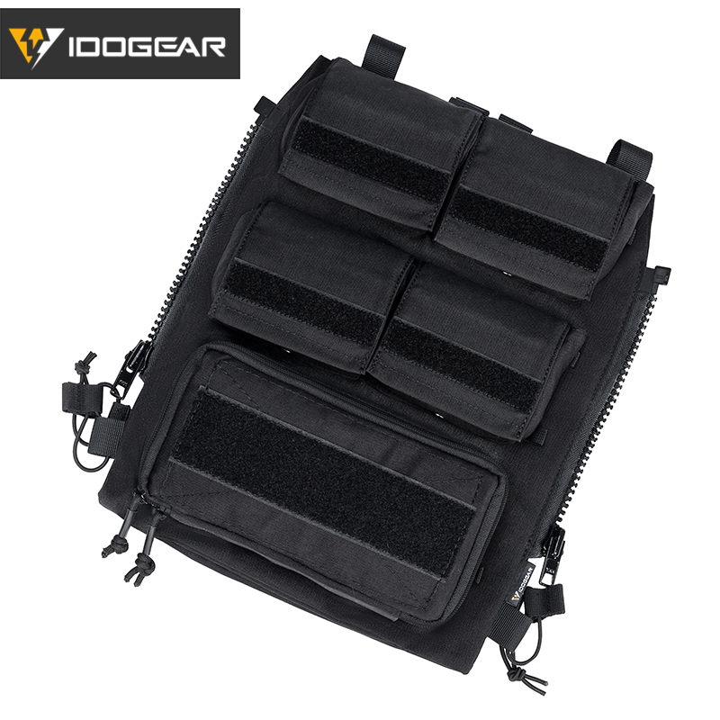 IDOGEAR Tactical Pouch With Zip on Panel YKK Zipper Hiking Hydration