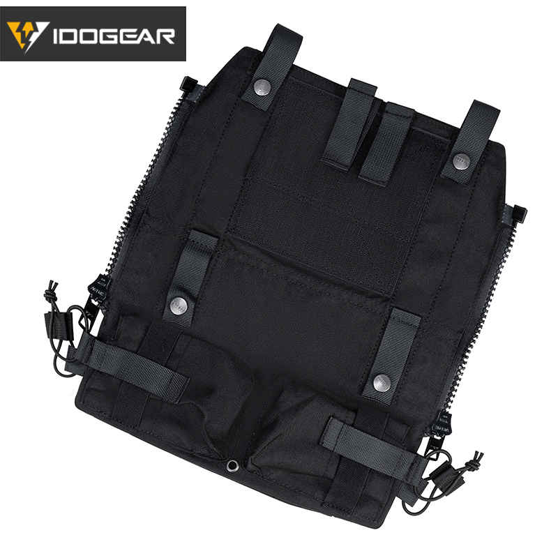 IDOGEAR Tactical Pouch With Zip on Panel YKK Zipper Hiking Hydration Backpack 3573