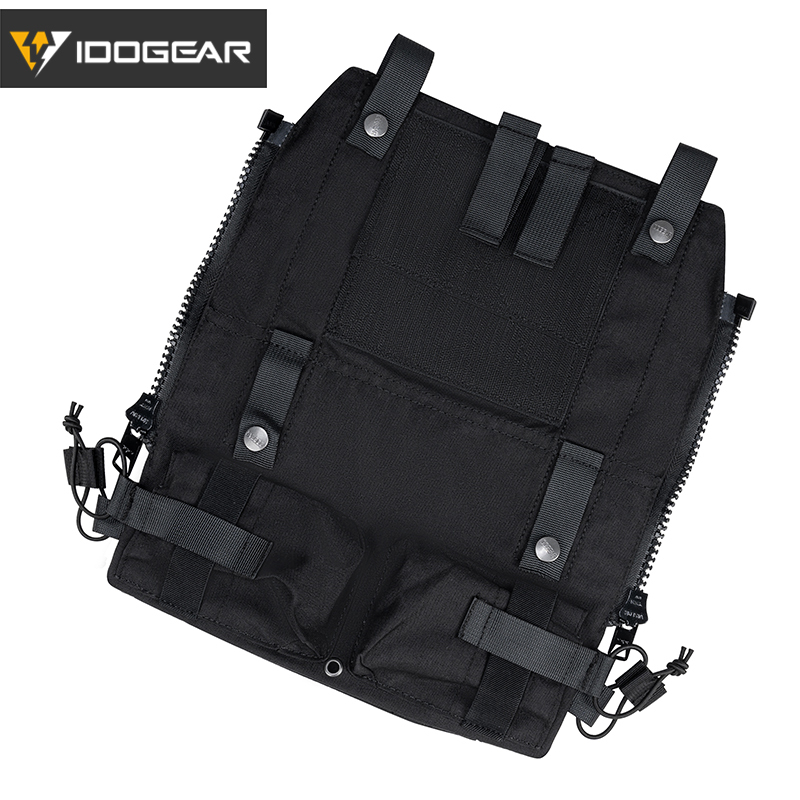IDOGEAR Tactical Pouch With Zip on Panel YKK Zipper Hiking Hydration Backpack 3573