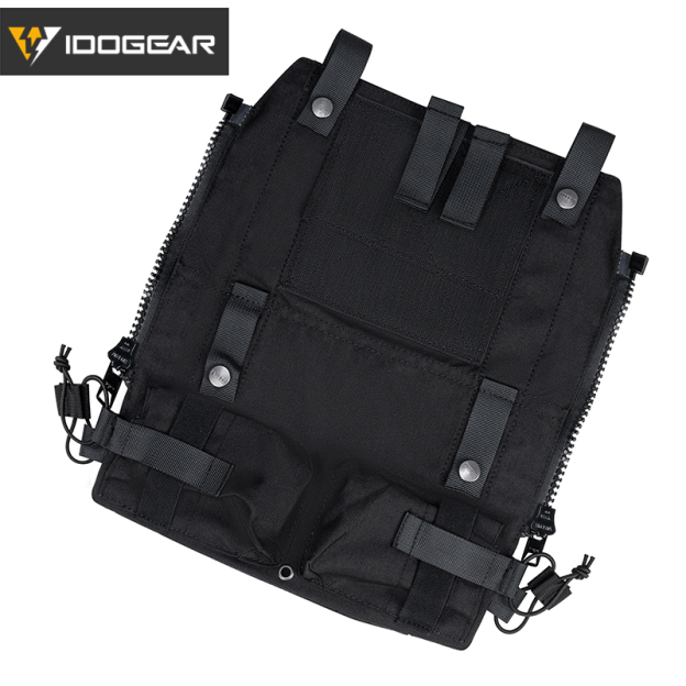 IDOGEAR Tactical Pouch With Zip on Panel YKK Zipper Hiking Hydration Backpack 3573