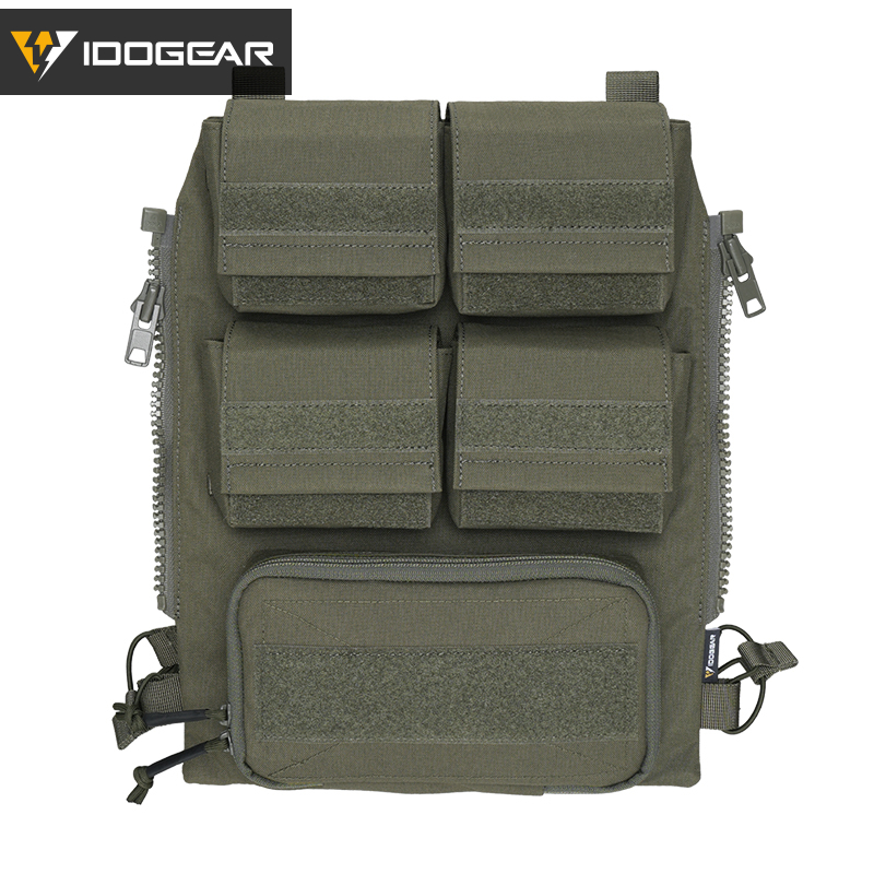 IDOGEAR Zip-on Panel Backpack with YKK Zipper Hydration Pouch Outdoor 3573