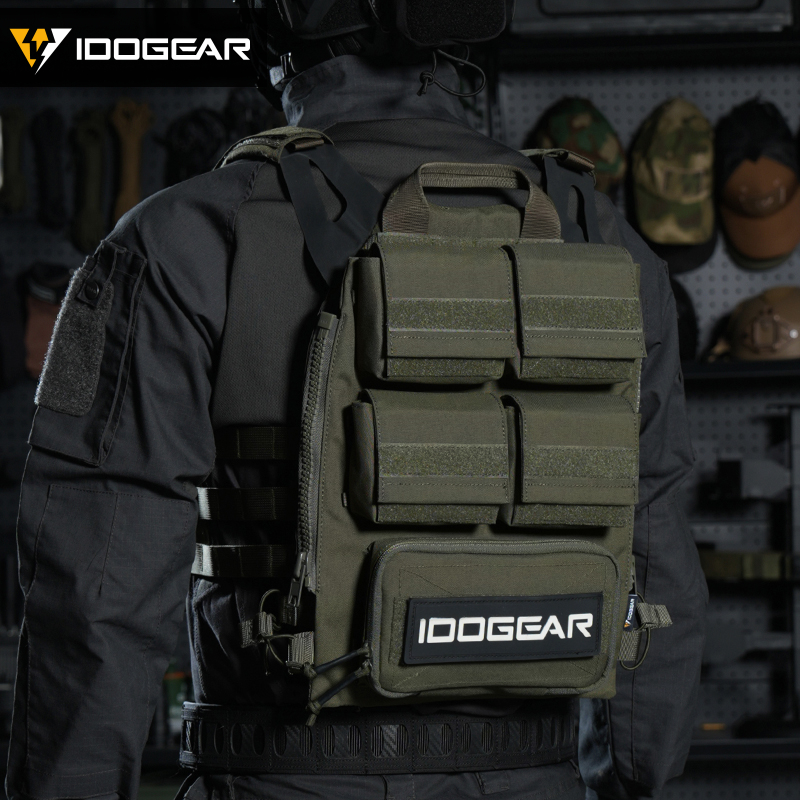 IDOGEAR Zip-on Panel Backpack with YKK Zipper Hydration Pouch Outdoor 3573