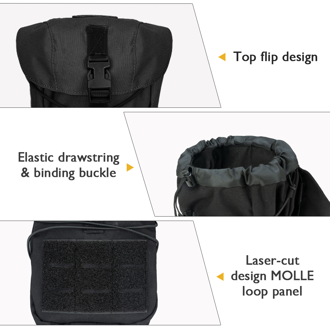 IDOGEAR Tactical GP Pouch General Purpose Utility Pouch MOLLE Sundries Recycling Bag Tactical Gear 3574