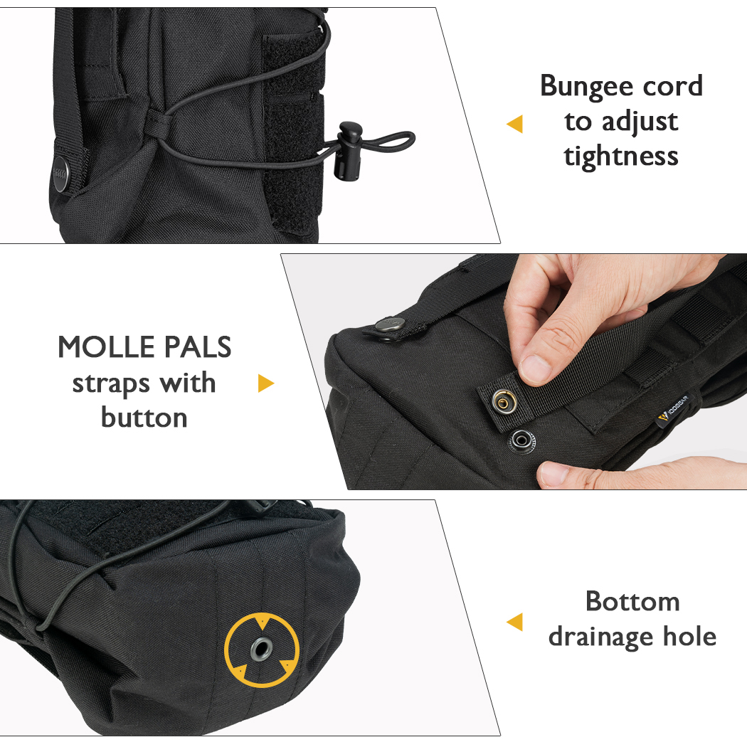 IDOGEAR Tactical GP Pouch General Purpose Utility Pouch MOLLE Sundries Recycling Bag Tactical Gear 3574