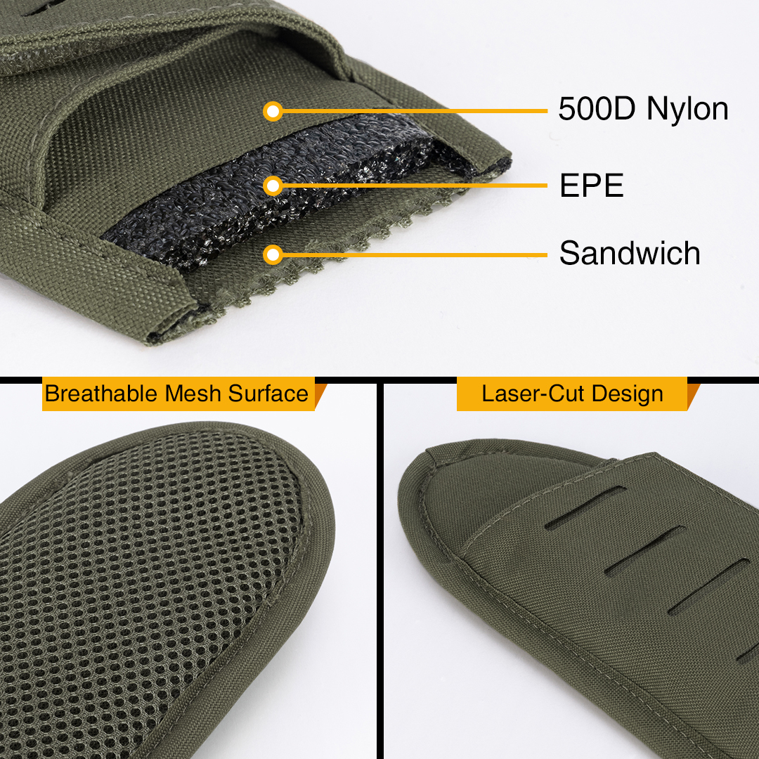 IDOGEAR Plate Carrier Shoulder Pads Set Cushion Pads For Tactical Vest Backpack 3575
