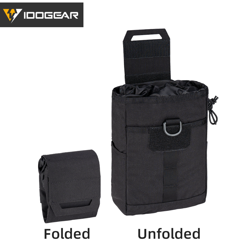 IDOGEAR Molle Dump Pouch Roll-up Drawstring Mag Pouches Foldable Utility Pouch 3577