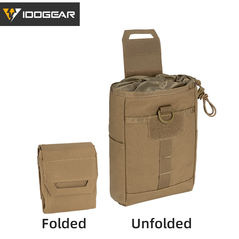 IDOGEAR Molle Dump Pouch Roll-up Drawstring Mag Pouches Foldable Utility Pouch 3577