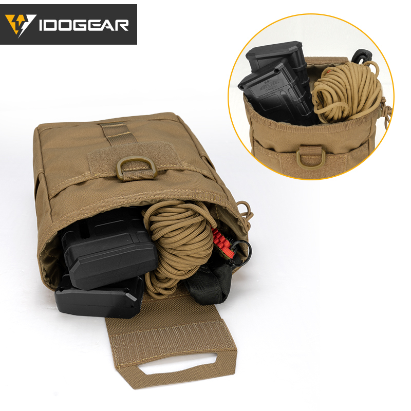 IDOGEAR Molle Dump Pouch Roll-up Drawstring Mag Pouches Foldable Utility Pouch 3577