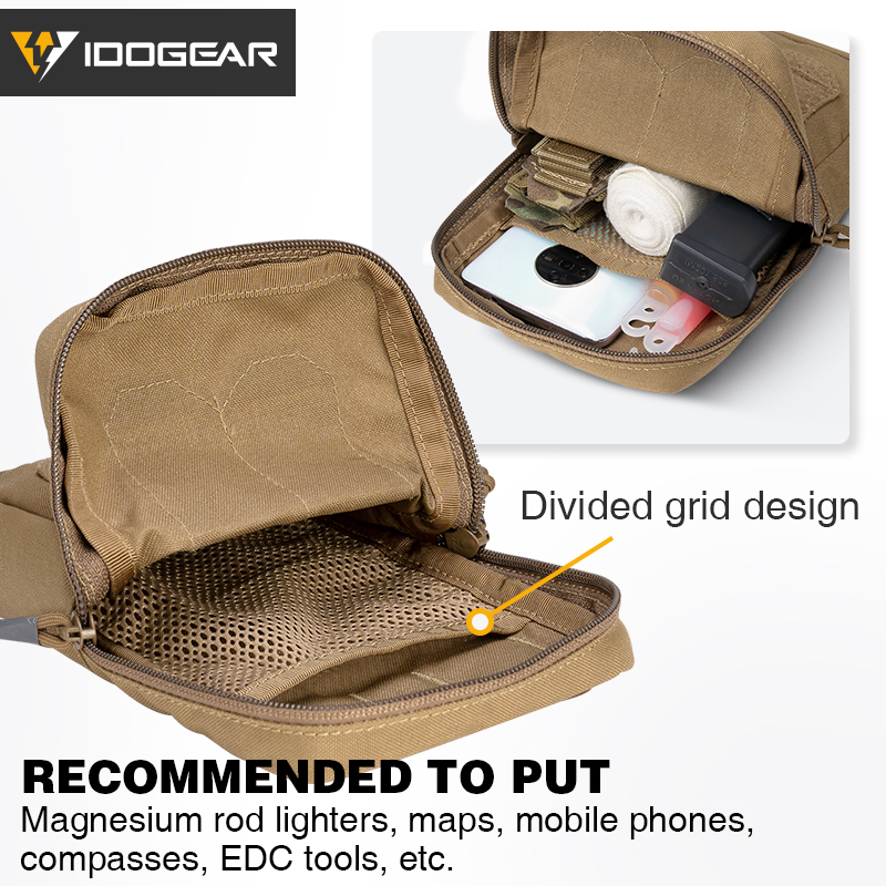 IDOGEAR Tactical MOLLE Pouch Multi-Purpose Compact EDC Small Utility Pouch 3578