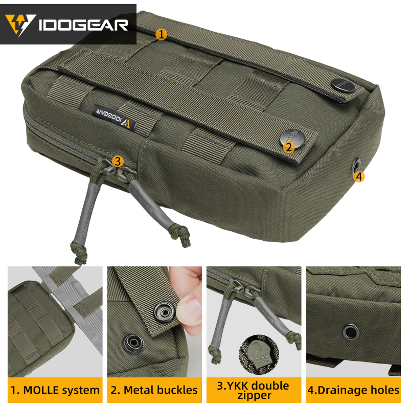 IDOGEAR Tactical MOLLE Pouch Multi-Purpose Compact EDC Small Utility Pouch 3578