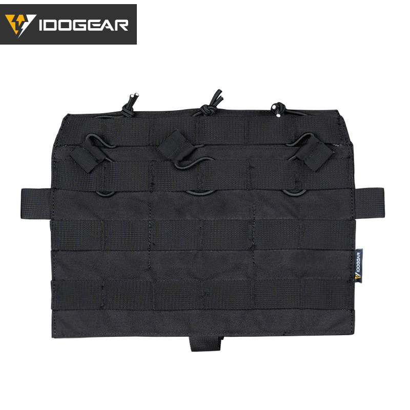 IDOGEAR Tactical Detachable Molle Flap Triple Mag Pouch Open Top 5.56mm/7.62mm For AVS JPC2.0 3579