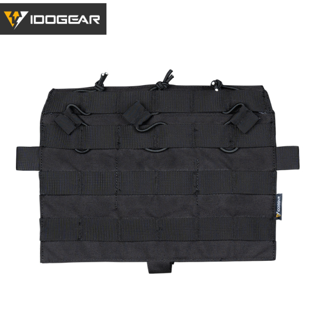 IDOGEAR Tactical Detachable Molle Flap Triple Mag Pouch Open Top 5.56mm/7.62mm For AVS JPC2.0 3579