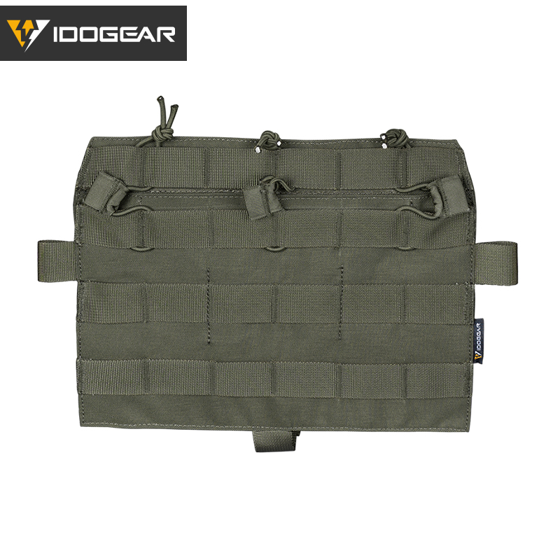 IDOGEAR Tactical Detachable Molle Flap Triple Mag Pouch Open Top 5.56mm/7.62mm For AVS JPC2.0 3579