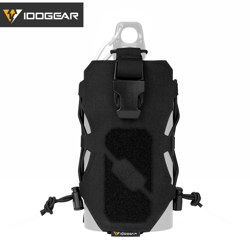 IDOGEAR Tactical Water Bottle Pouch Adjustable Straps Kettle Carrier
