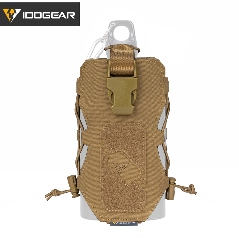 IDOGEAR Tactical Water Bottle Pouch Adjustable Straps Kettle Carrier