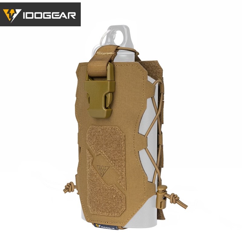 IDOGEAR Tactical Water Bottle Pouch Adjustable Straps Kettle Carrier Holder For Outdoor Sports 500D Nylon 3580