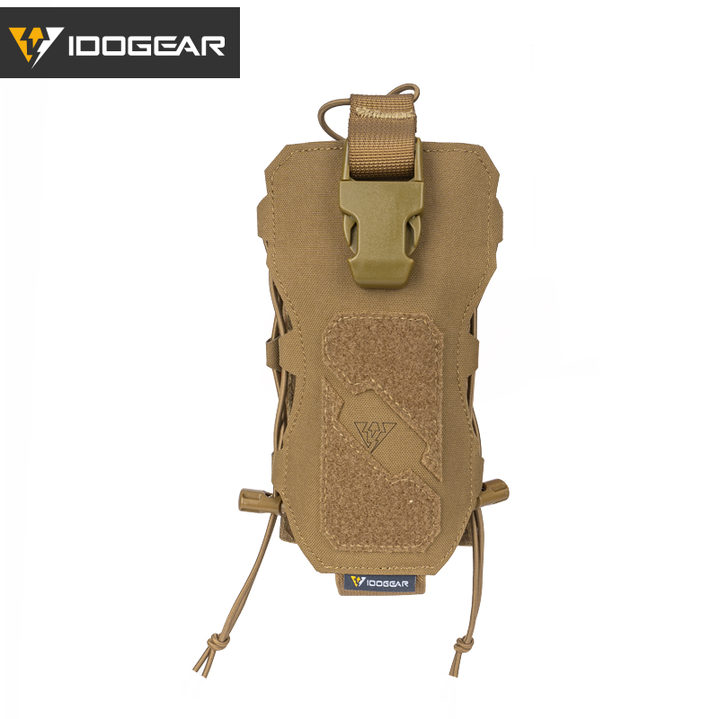 IDOGEAR Tactical Water Bottle Pouch Adjustable Straps Kettle Carrier Holder For Outdoor Sports 500D Nylon 3580