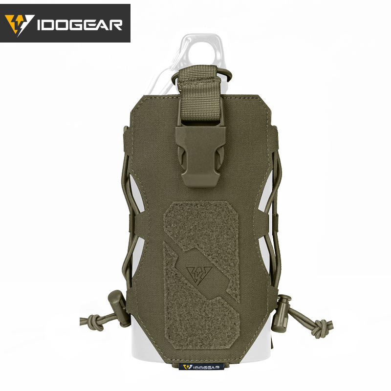 IDOGEAR Tactical Water Bottle Pouch Adjustable Straps Kettle Carrier
