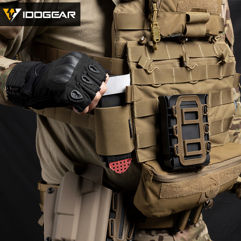 IDOGEAR Tactical Elastic Tourniquet Holder TQ Holster with Hook and Loop for Tactical Belt Duty Belt 3581