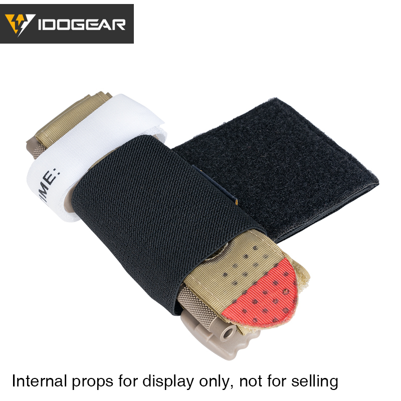 IDOGEAR Tactical Elastic Tourniquet Holder TQ Holster with Hook and Loop for Tactical Belt Duty Belt 3581