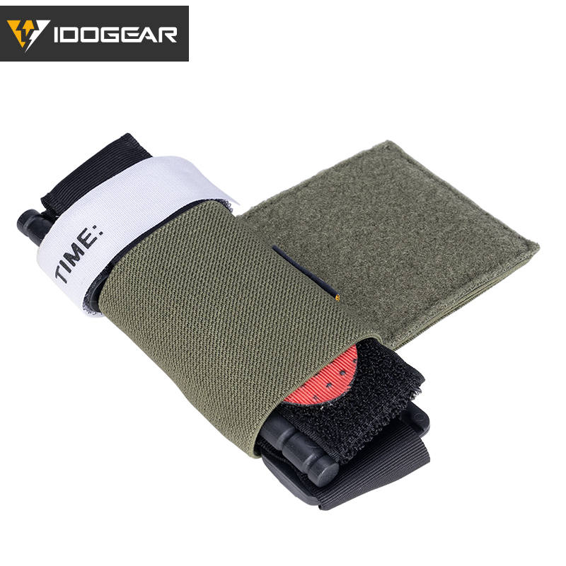IDOGEAR Tactical Elastic Tourniquet Holder TQ Holster with Hook and Loop for Tactical Belt Duty Belt 3581