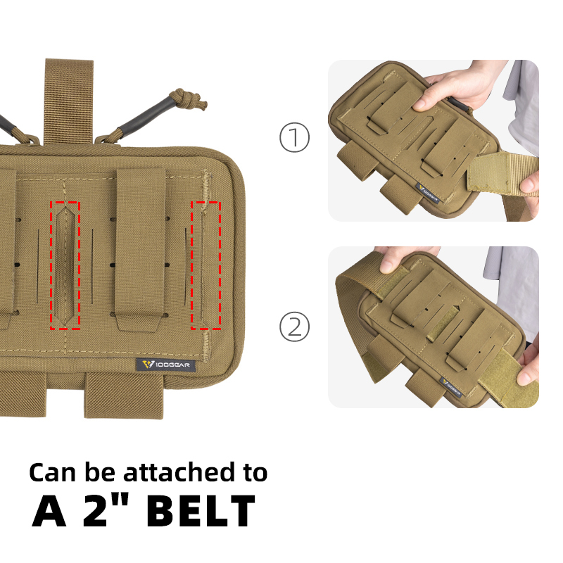 IDOGEAR Tactical Belt Medical Pouch First Aid Pouch MOLLE Admin Pouch Military Utility Pouch EDC Tool Pouch 500D Nylon 3583