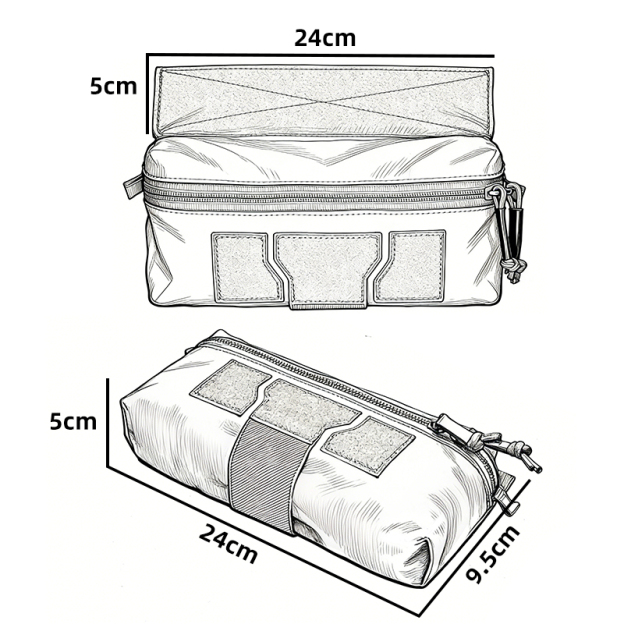 IDOGEAR Tactical Mini Dump Drop Pouch Admin Fanny Pack 3584