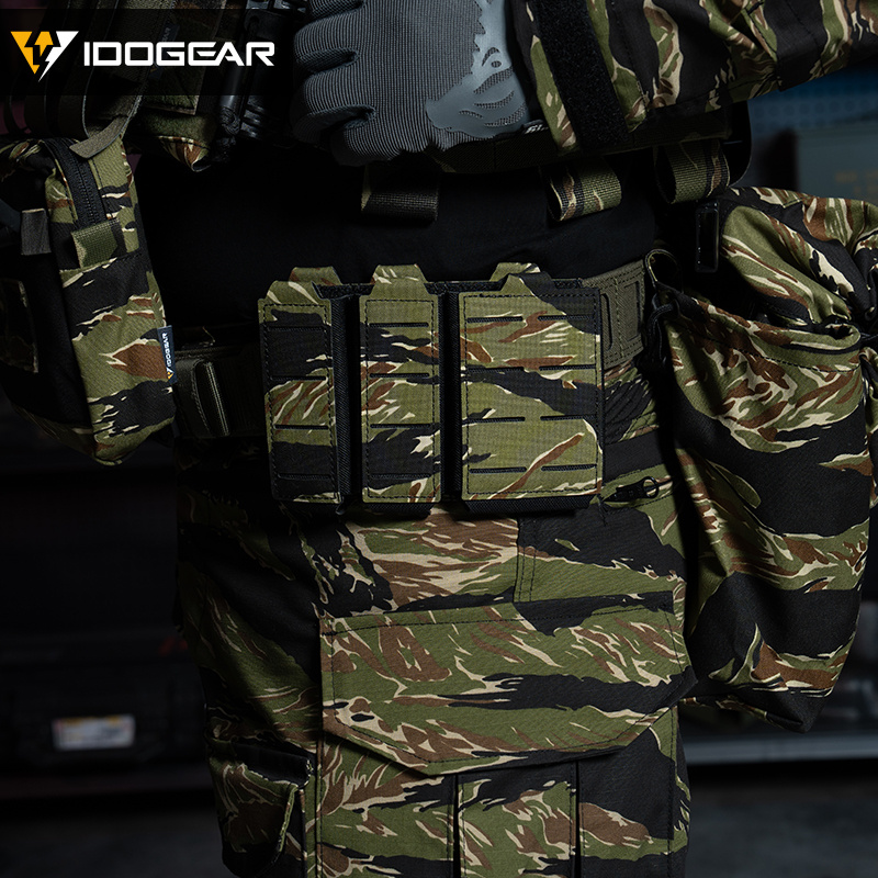 IDOGEAR Triple‑Slot Utility Outdoor Gear Tool Pouch for 9mm 5.56 Molle Pouch 3586