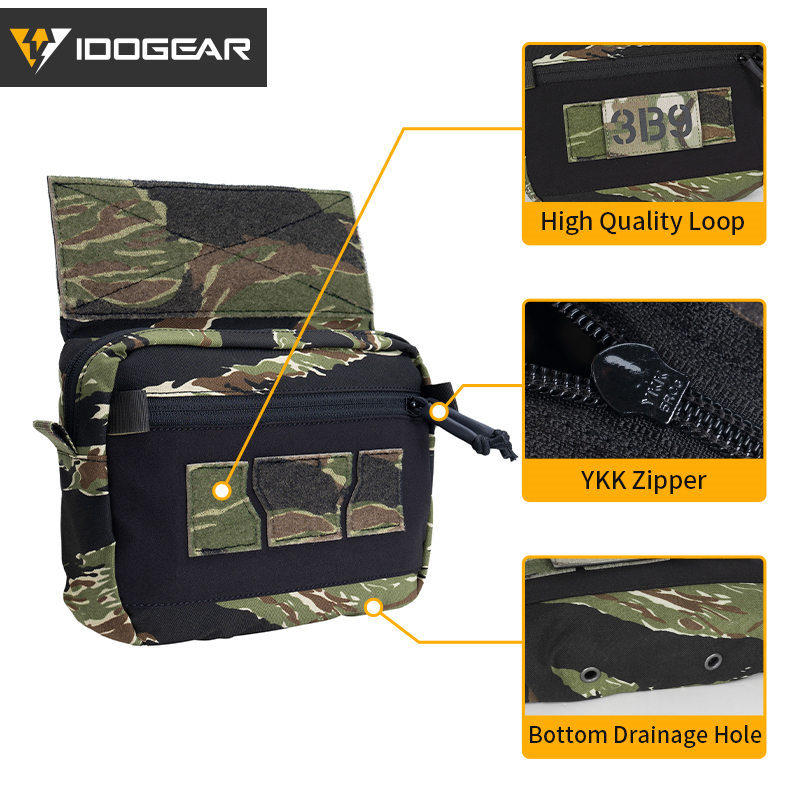 IDOGEAR Tactical Drop Pouch Multi-Function Abdominal Fanny Pack  Waist Bag Tactical EDC Combat Pouch 3587