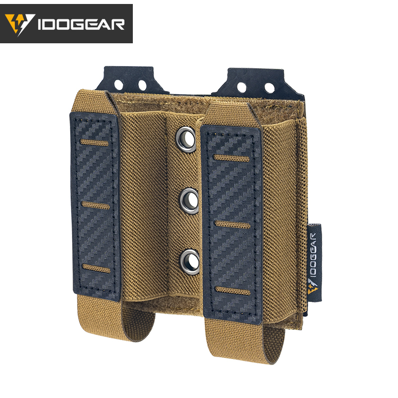 IDOGEAR Tactical Double Mag Pouch for 9mm Quick Draw Lightweight Magazine Carrier MOLLE Magazine Pouch Camo 3590-IDOGEAR INDUSTRIAL