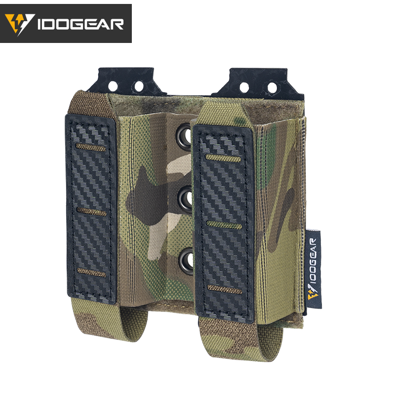 IDOGEAR Tactical Double Mag Pouch for 9mm Quick Draw Lightweight Magazine Carrier MOLLE Magazine Pouch Camo 3590-IDOGEAR INDUSTRIAL
