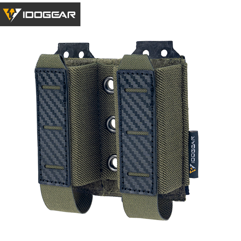 IDOGEAR Tactical Double Mag Pouch for 9mm Quick Draw Lightweight Magazine Carrier MOLLE Magazine Pouch Camo 3590-IDOGEAR INDUSTRIAL