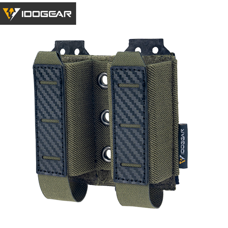IDOGEAR Tactical Double Mag Pouch for 9mm Quick Draw Lightweight Magazine Carrier MOLLE Magazine Pouch Camo 3590-IDOGEAR INDUSTRIAL