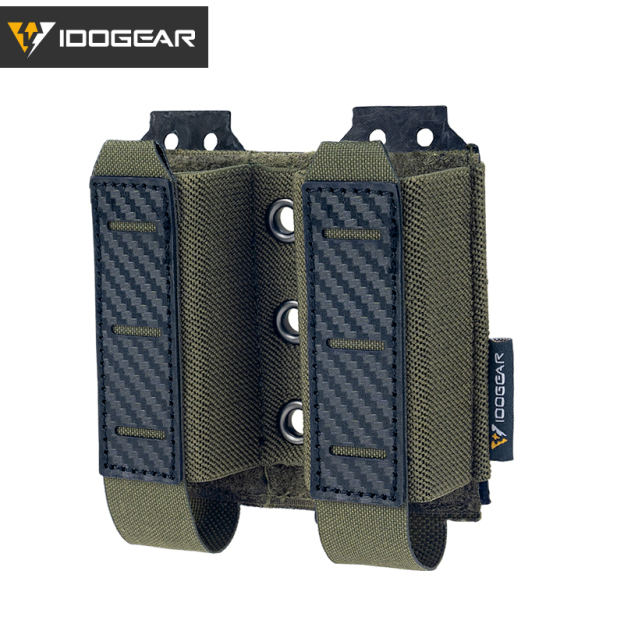 IDOGEAR Tactical Double Mag Pouch for 9mm Quick Draw Lightweight Magazine Carrier MOLLE Magazine Pouch Camo 3590-IDOGEAR INDUSTRIAL